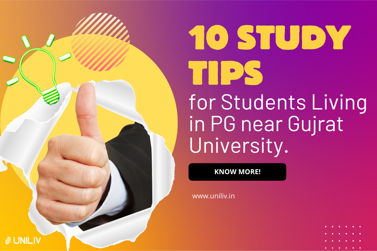 10 Study Tips for Students Living in PG near Gujarat University