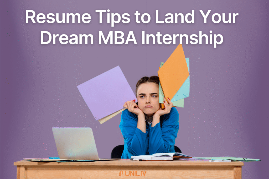 Resume Tips to Land Your Dream MBA Internship